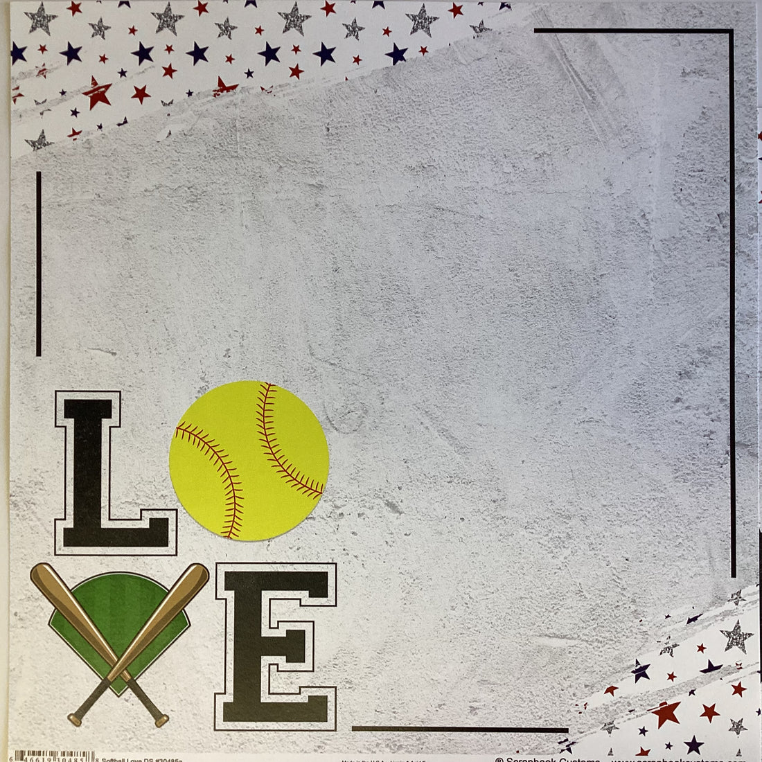 Scrapbooksrus GIRLS LOVE SPORTS 12”X12” Scrapbook Paper