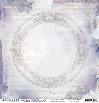 49 and Market PLUME &amp; PETAL 12X12 Scrapbook Paper