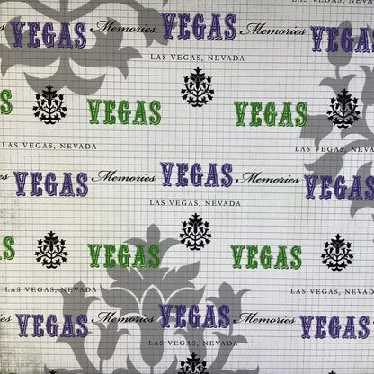 Fancy Grid LAS VEGAS MEMORIES 12&quot;X12&quot; Scrapbook Paper