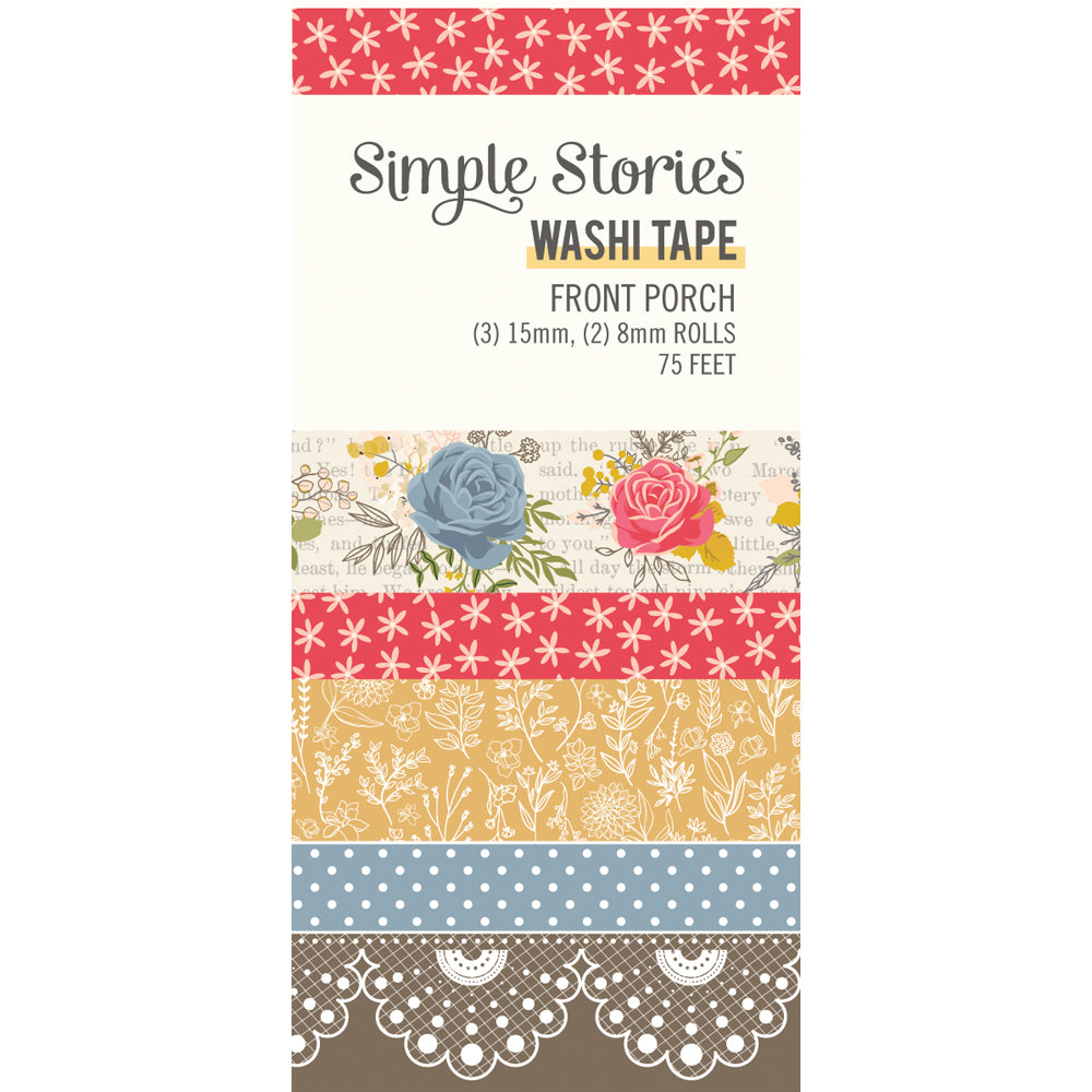 Simple Stories FRONT PORCH Washi Tape 5 Rolls