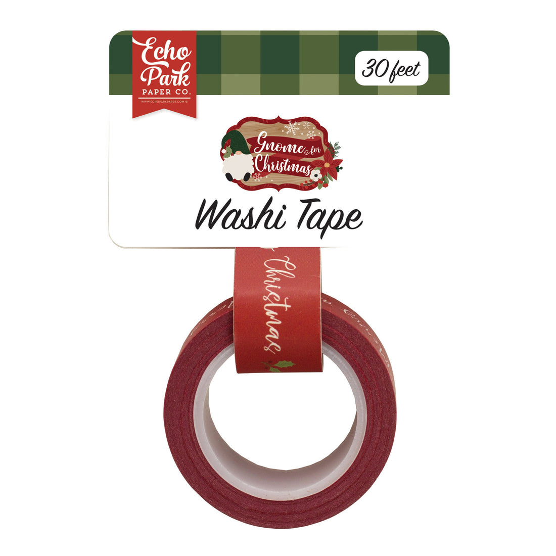 Echo Park Gnome Christmas MERRY MISTLETOE WASHI TAPE