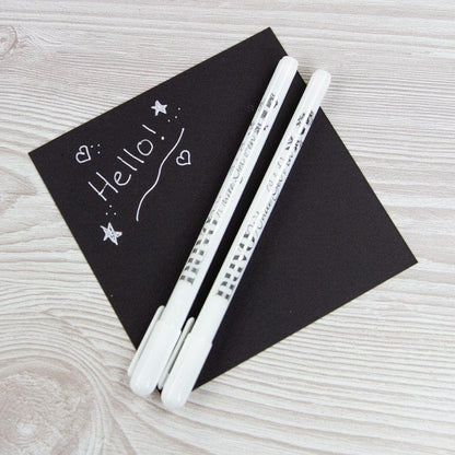 Nuvo WHITE Gel Pens 2pc