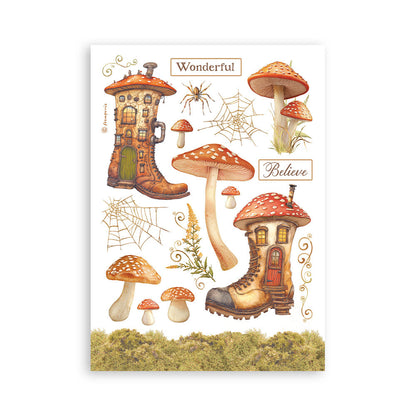 Stamperia WHISPERING WOODS Washi Pad 8 Sheets