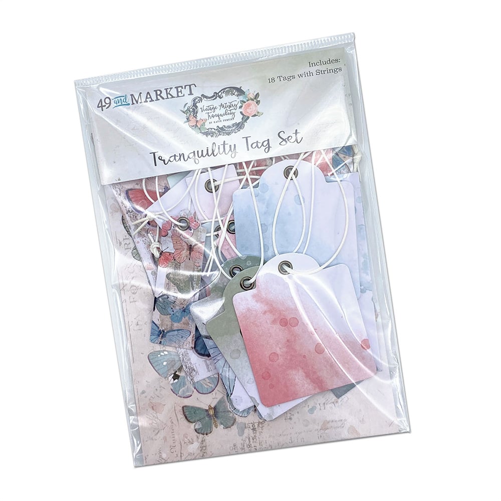 49 and Market Vintage Artistry TRANQUILITY TAG SET