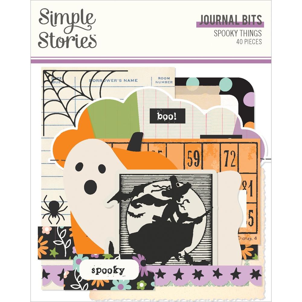 Simple Stories SPOOKY THINGS JOURNAL BITS Diecuts