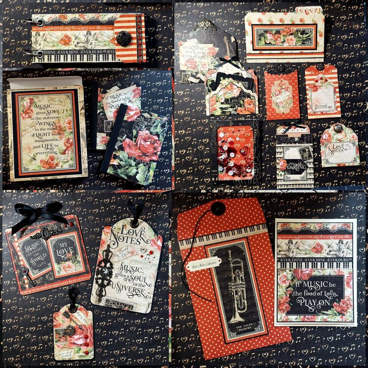 Graphic 45 Collector’s Edition LOVE NOTES 8X8 Collection Pack