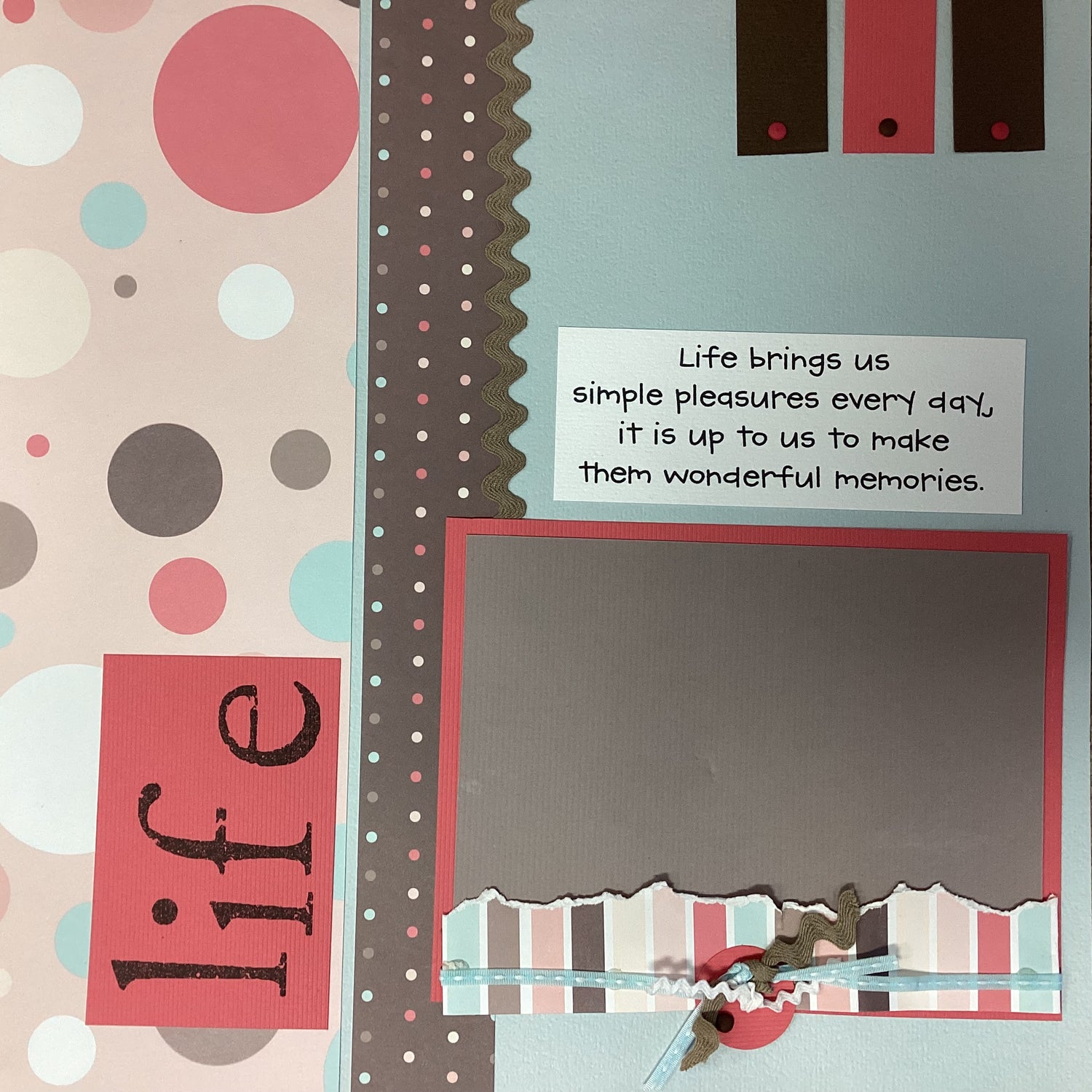 Premade LIFE 12"X12" Scrapbook Page