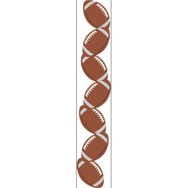 Decorative border with football pattern on a white background
