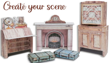 Stamperia Lady Vagabond Lifestyle MINIATURE DREAM ROOM 3D Paper Kit