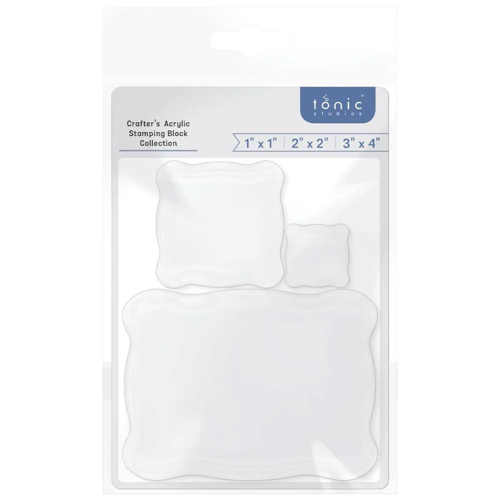 Tonic Studios CRAFTER’S ACRYLIC Stamping Block Collection 3pc