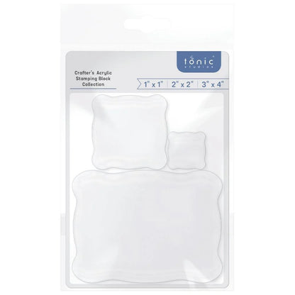 Tonic Studios CRAFTER’S ACRYLIC Stamping Block Collection 3pc