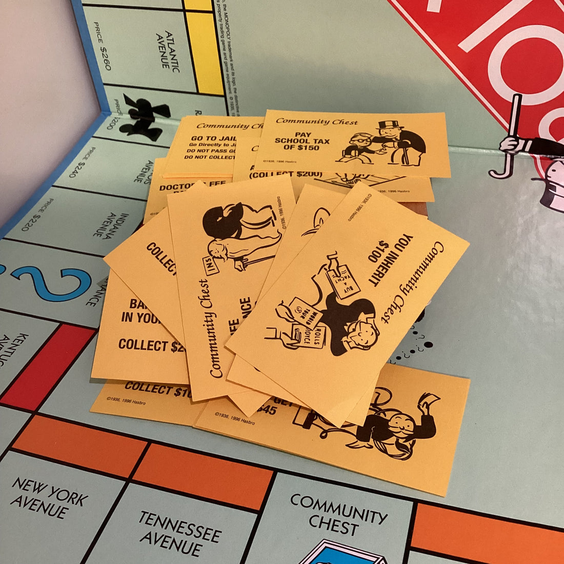 Monopoly Junk Journaling Embellishment COMMUNITY CHEST Game Pieces Playing Cards