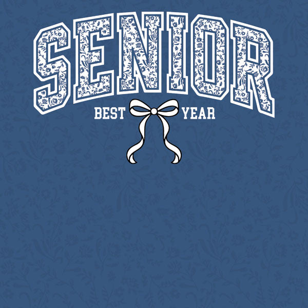 Scrapbook Customs Senior Bow NAVY WHITE 12”X12”Scrapbook Paper
