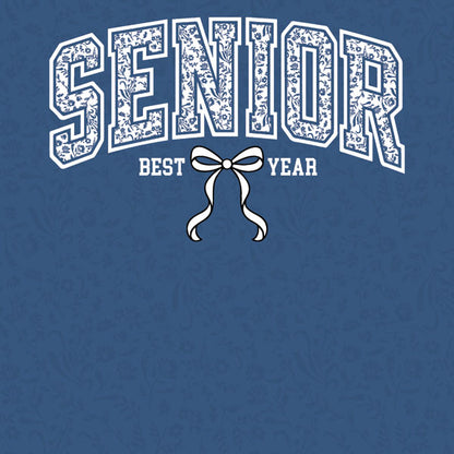 Scrapbook Customs Senior Bow NAVY WHITE 12”X12”Scrapbook Paper