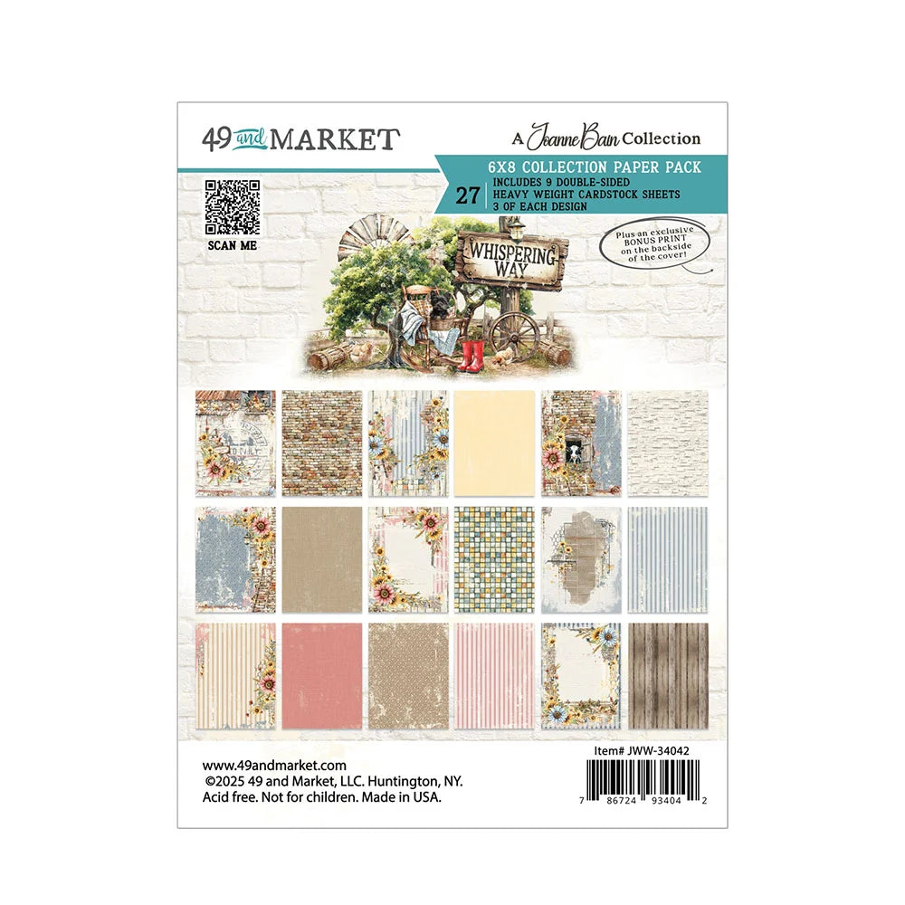 49 and Market WHISPERING WAY 6X8 Collection Paper Pack