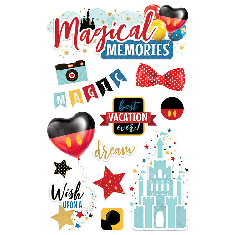 Paper House MAGICAL MEMORIES 3D Stickers 13pc