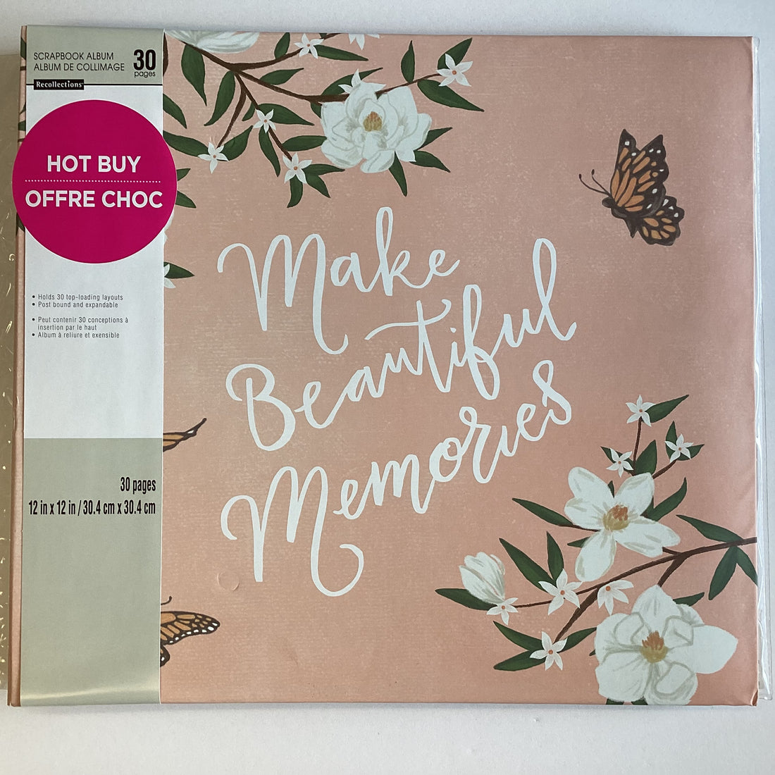 Recollections MAKE BEAUTIFUL MEMORIES 12&quot;X12&quot; Scrapbook Album