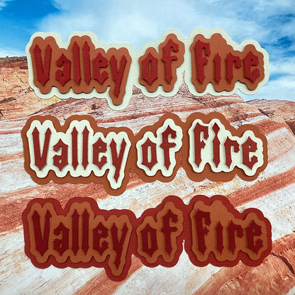 VALLEY OF FIRE Las Vegas Travel Title DieCuts