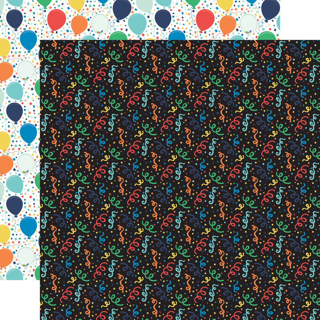 Echo Park It’s Your Birthday BOY CONFETTI 12"X12" Scrapbook Paper