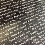 Word Background VACATION MEMORIES 12"X12" Scrapbook Paper