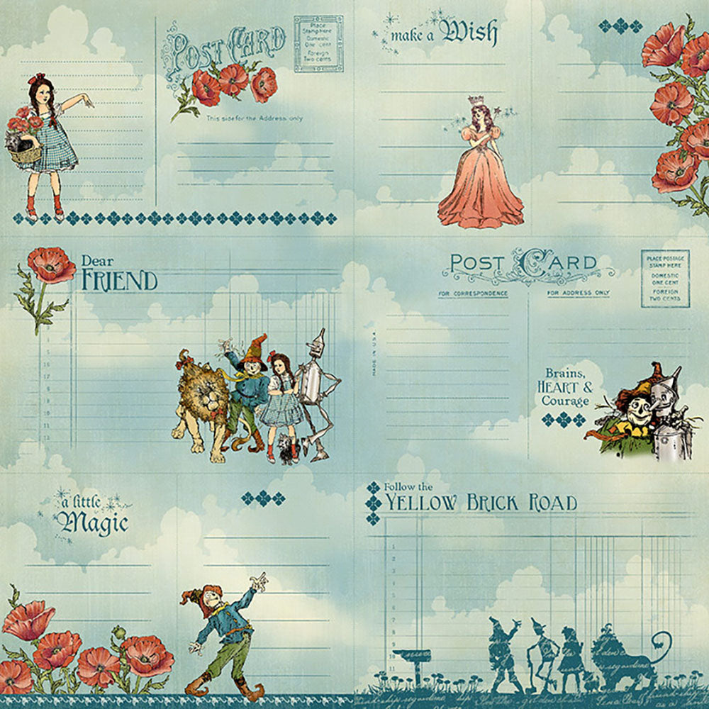 Graphic 45 WONDER OF OZ 12X12 Scrapbook Paper