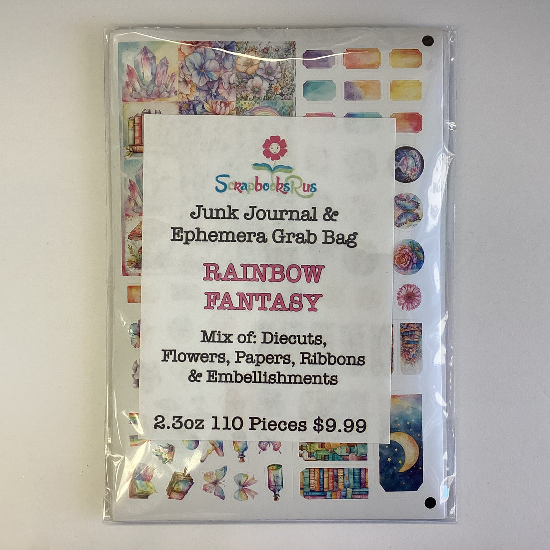 RAINBOW FANTASY Fairytale Junk Journal Ephemera Grab Bag 110pc