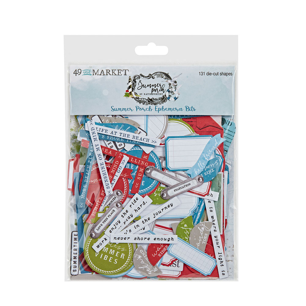49 and Market SUMMER PORCH EPHEMERA BITS 131 Die-Cut Shapes