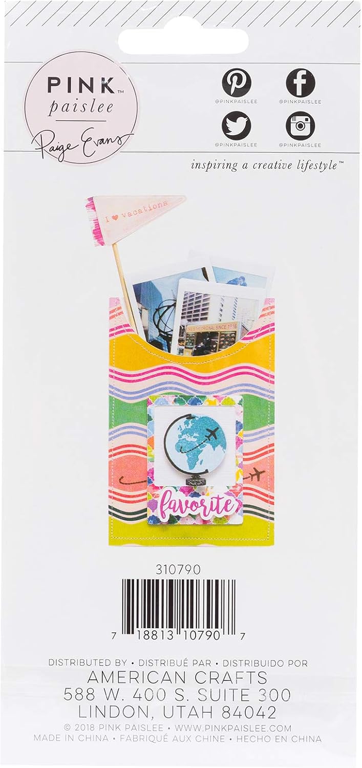 Pink Paislee Paige Evans HORIZON Stamps 20pc