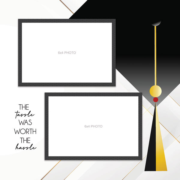 Scrapbook Customs GRADUATE RIGHT QUICK PAGE 12”X12” Scrapbook Paper