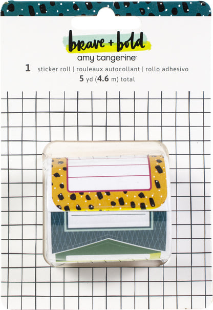 Amy Tangerine BRAVE &amp; BOLD Sticker Roll 5yd