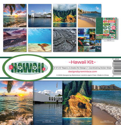 Reminisce HAWAII 12&quot;X12&quot; Scrapbook Kit 9pc