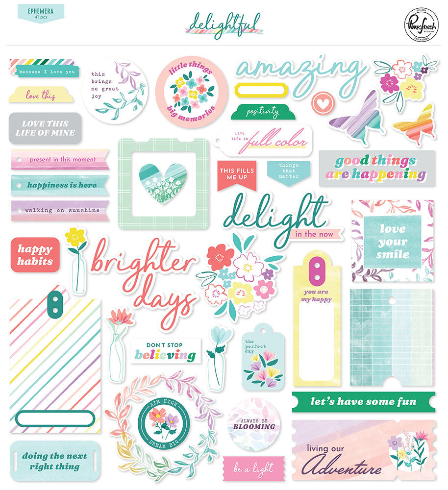 Pinkfresh Studio Delightful EPHEMERA 41pc