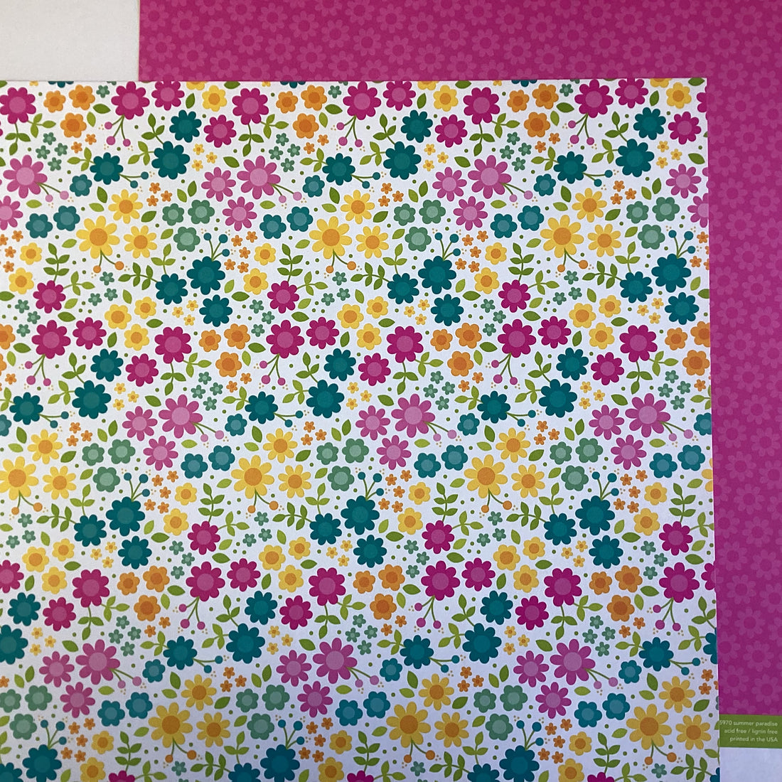 Doodlebug Sweet Summer SUMMER PARADISE 12”X12” Scrapbook Paper