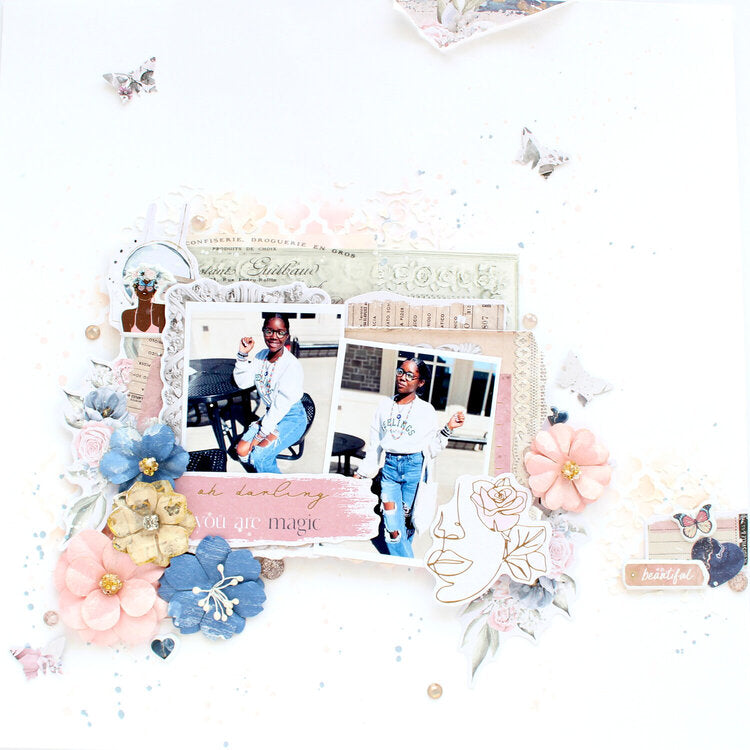 Prima INDIGO CHIPBOARD Stickers 26pc