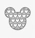 Metal Craft Dies Disney MICKEY HEART HEAD 1pc