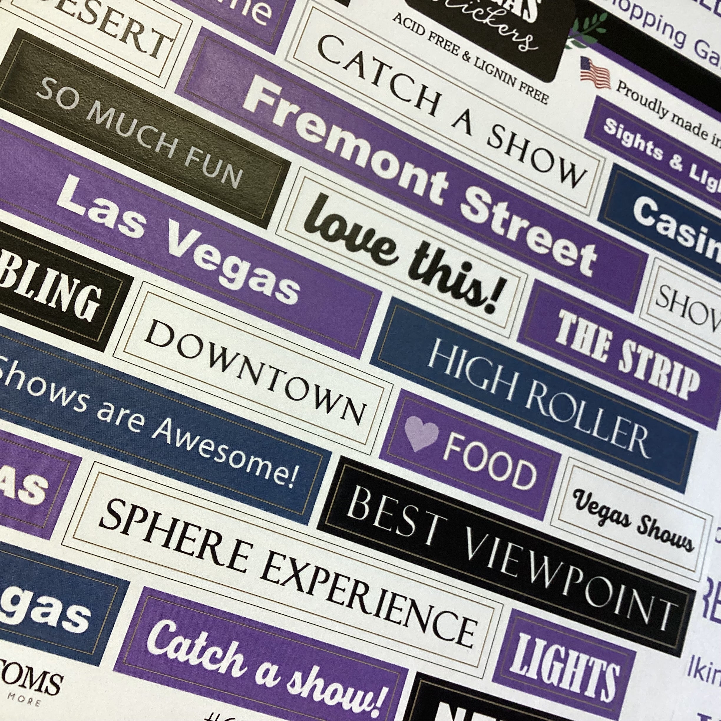 Scrapbook Customs VEGAS STICKERS 6X6 Wordbit Sticker 25pc