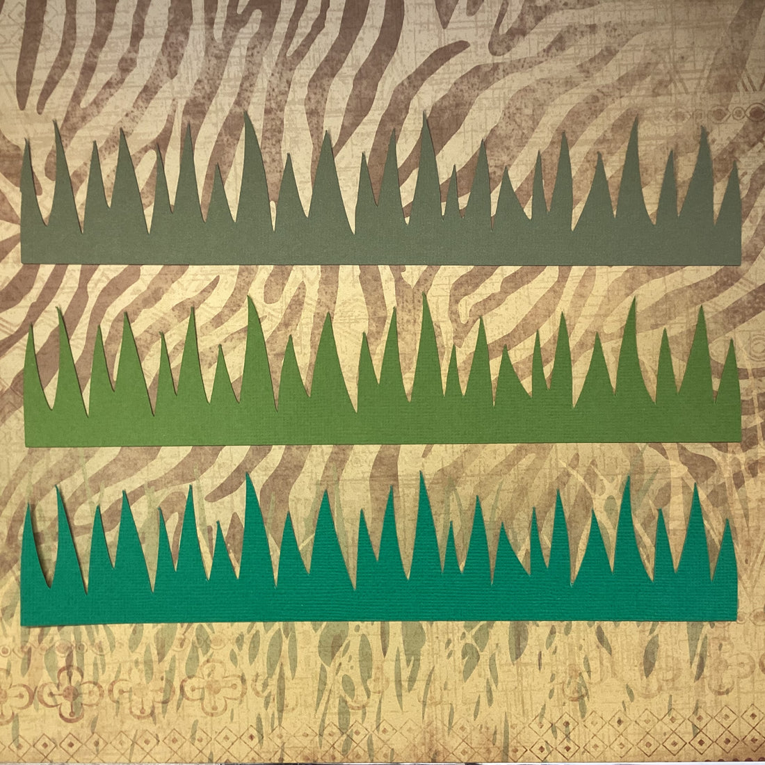 GRASS BORDER Diecut Scrapbook Embellishment