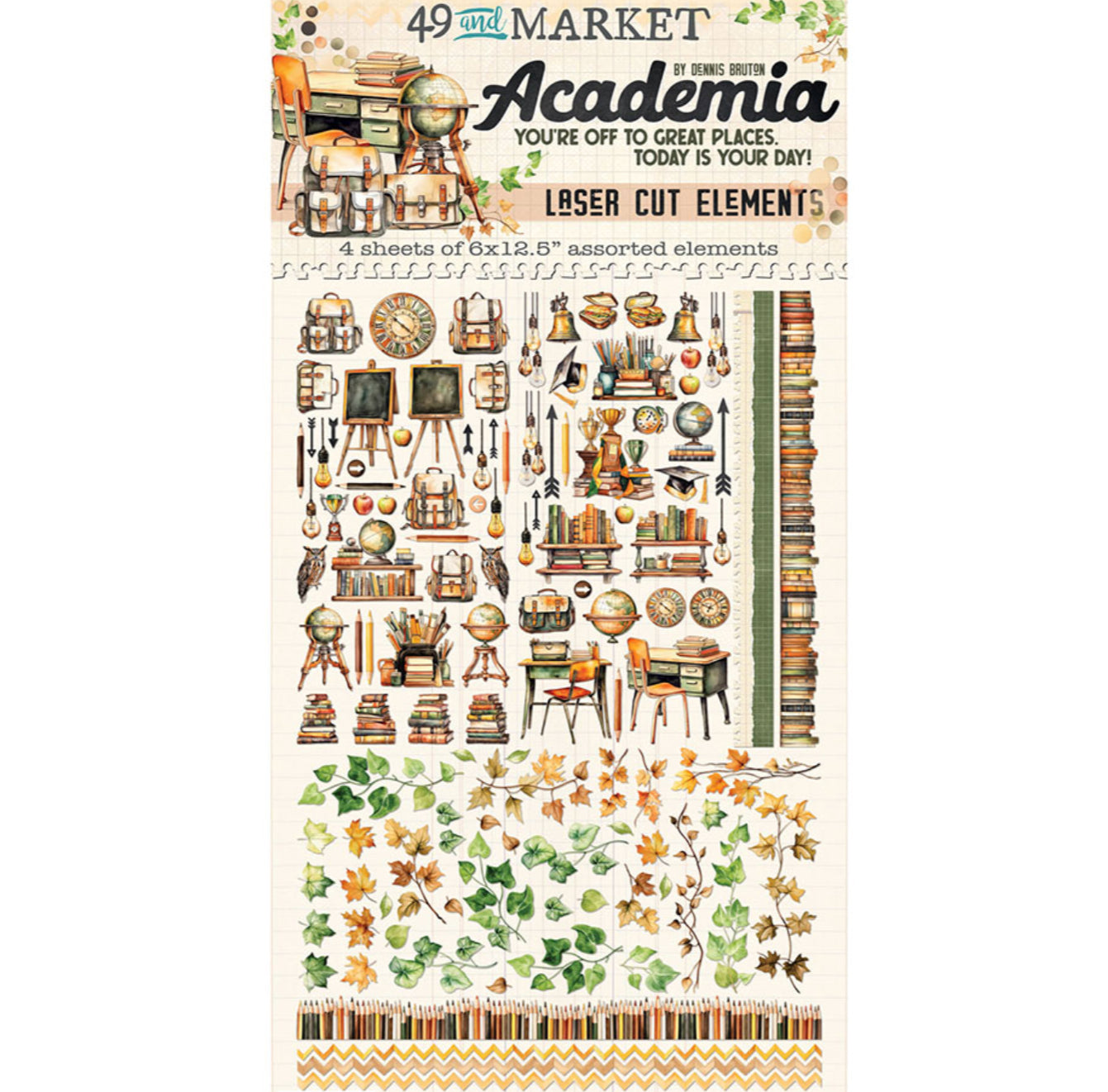 49 and Market Academia LASER CUT ELEMENTS 4 Sheets