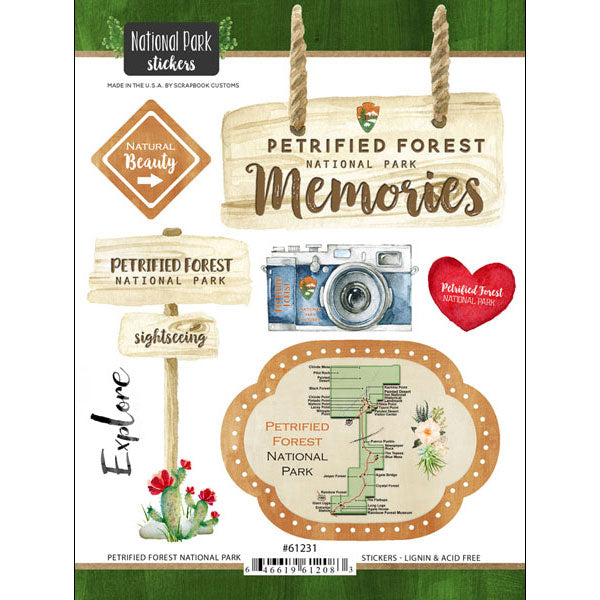 PETRIFIED FOREST KIT Papers and Stickers 5pc National Park Arizona