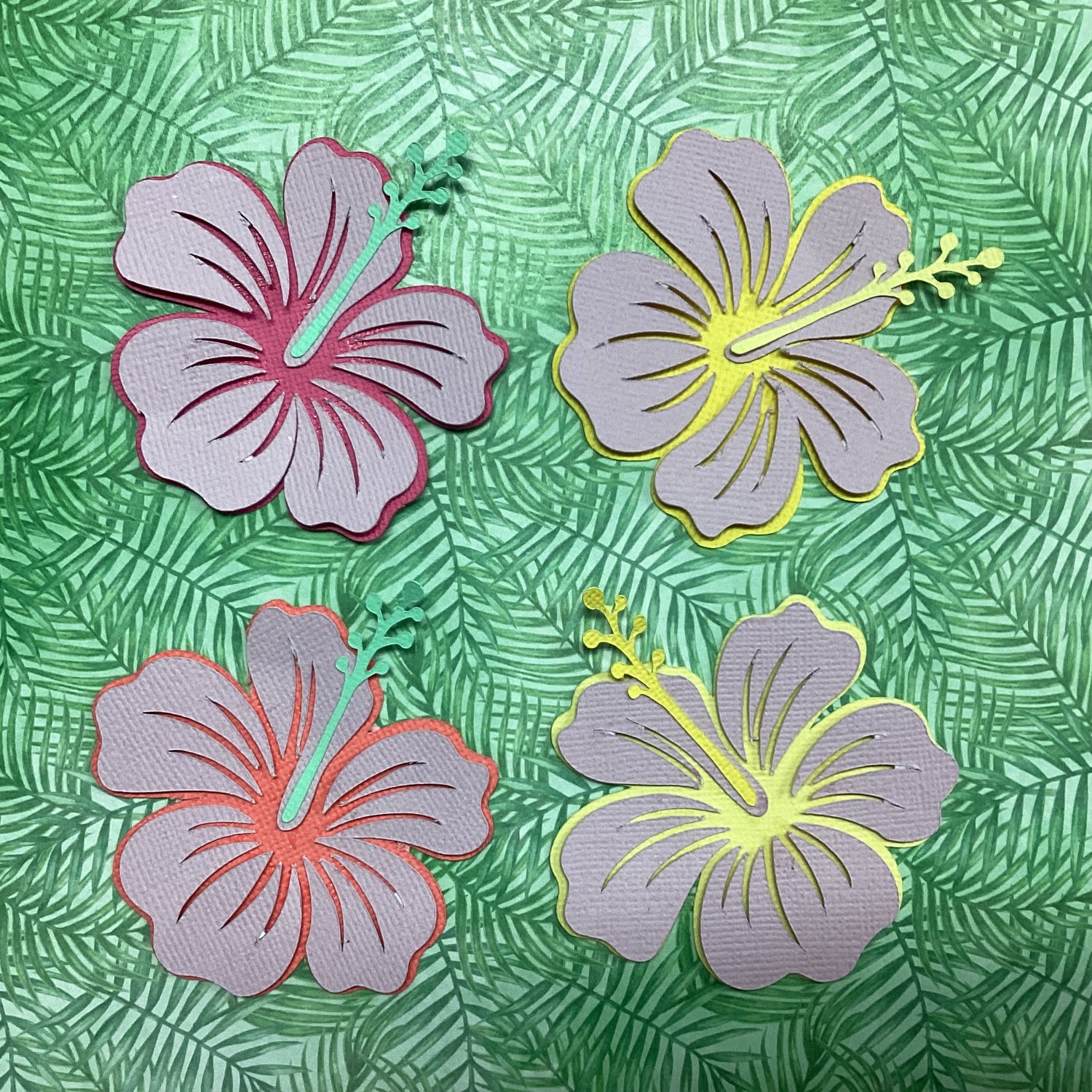 Scrapbooksrus HIBISCUS 16 3D FLOWER DieCut Embellishment