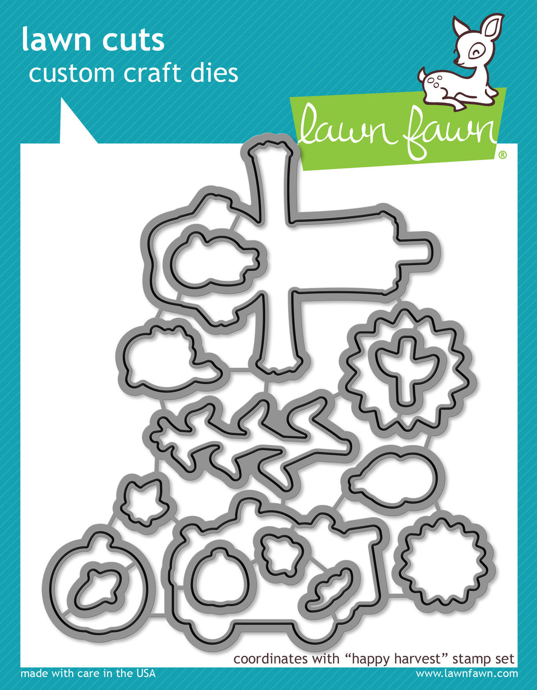 Lawn Fawn HAPPY HARVEST Stamp &amp; Die Set