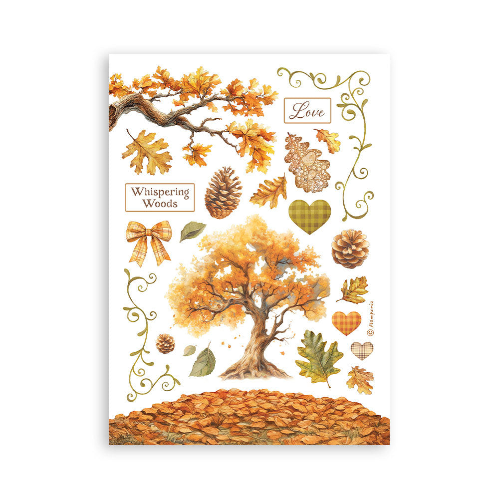 Stamperia WHISPERING WOODS Washi Pad 8 Sheets
