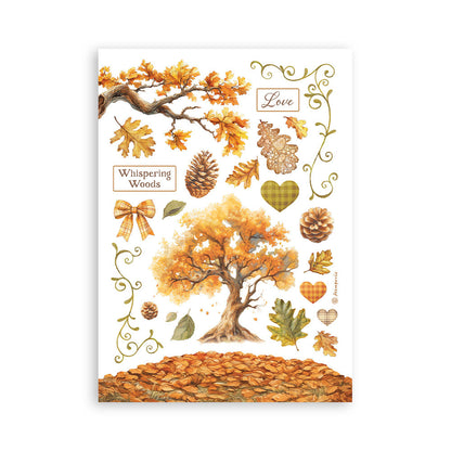 Stamperia WHISPERING WOODS Washi Pad 8 Sheets