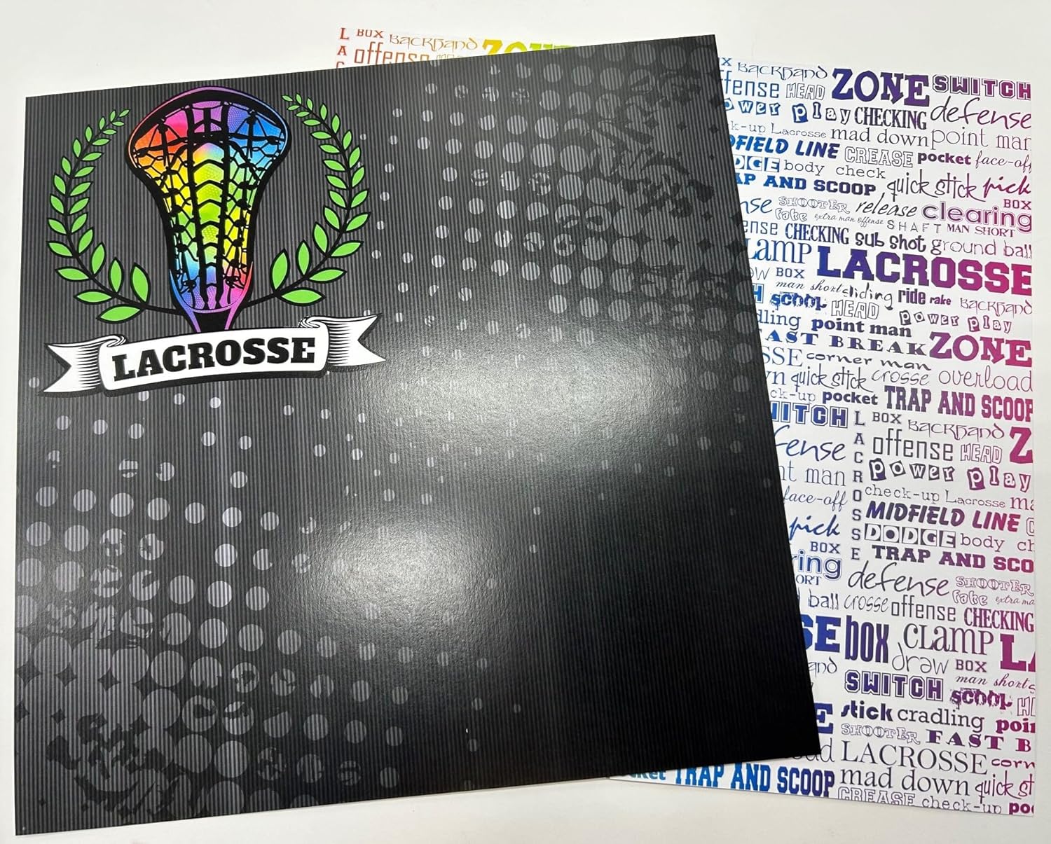 Neon Sports LACROSSE KIT 12"X12" Scrapbook Paper 12 Sheets