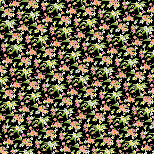 Scrapbook Customs DARK TROPICAL FLORAL 6”X6” Paper Pack