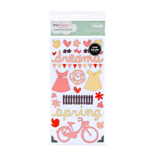 Thickers Dear Lizzy BLISS Chipboard Shape Stickers