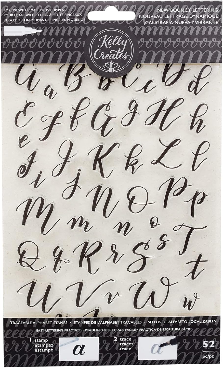 Kelly Creates TRACEABLE BOUNCY ALPHABET Stamps 52pc