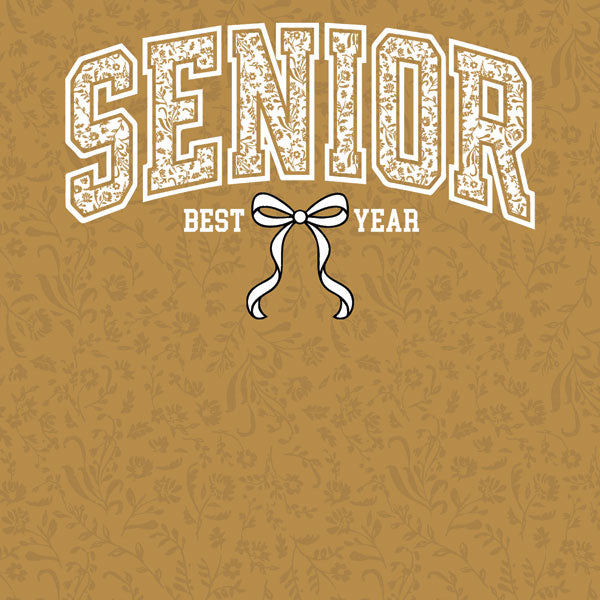 Scrapbook Customs Senior Bow GOLD WHITE 12”X12”Scrapbook Paper