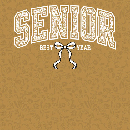 Scrapbook Customs Senior Bow GOLD WHITE 12”X12”Scrapbook Paper