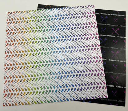 Neon Sports LACROSSE KIT 12"X12" Scrapbook Paper 12 Sheets